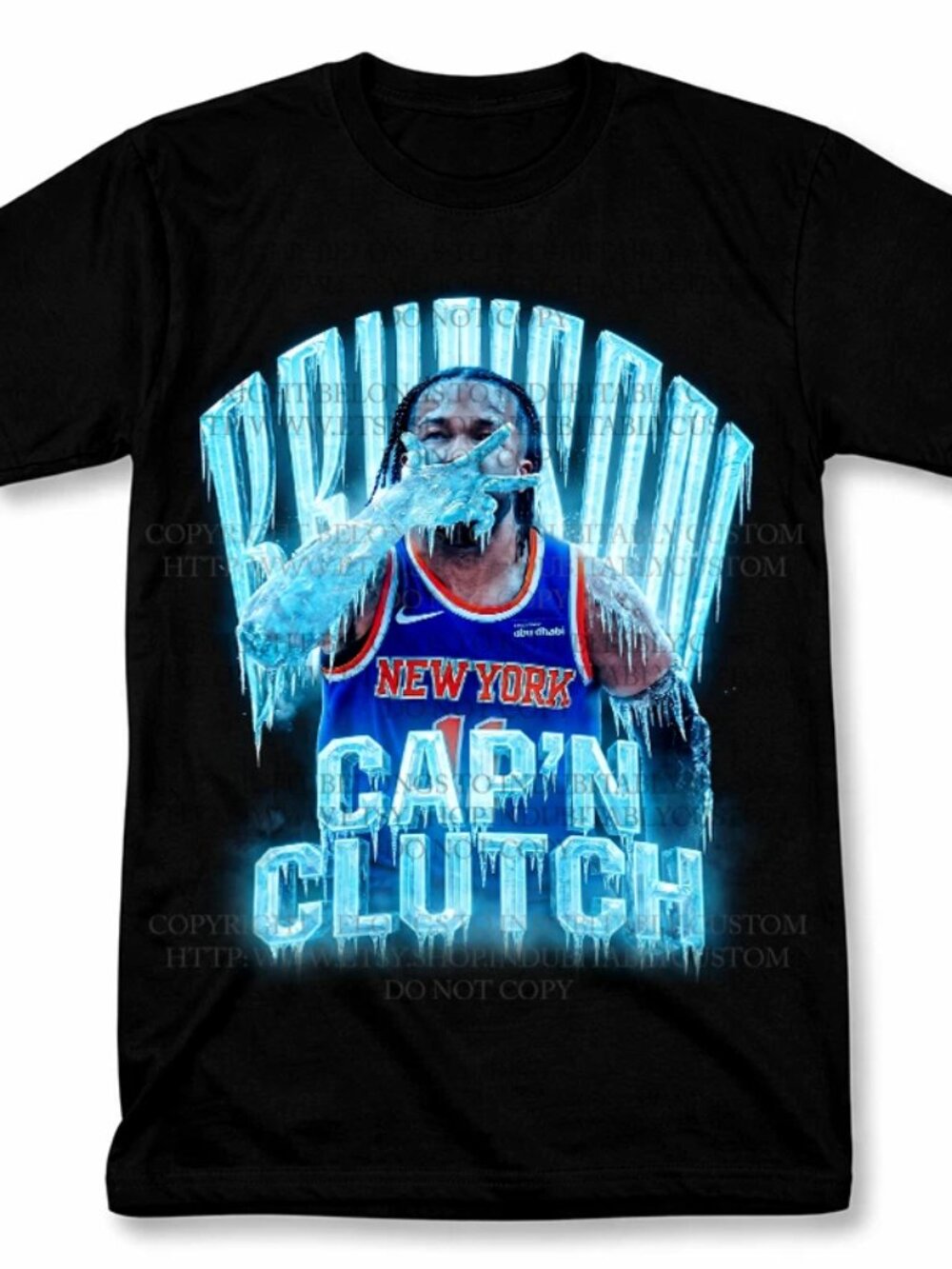 Jalen Brunson Captain Clutch Knicks Graphic T Shirt